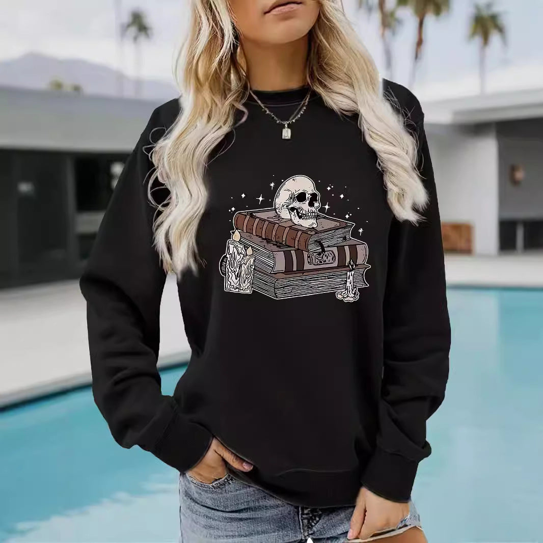 Printed pullover sweatshirt sweatshirt