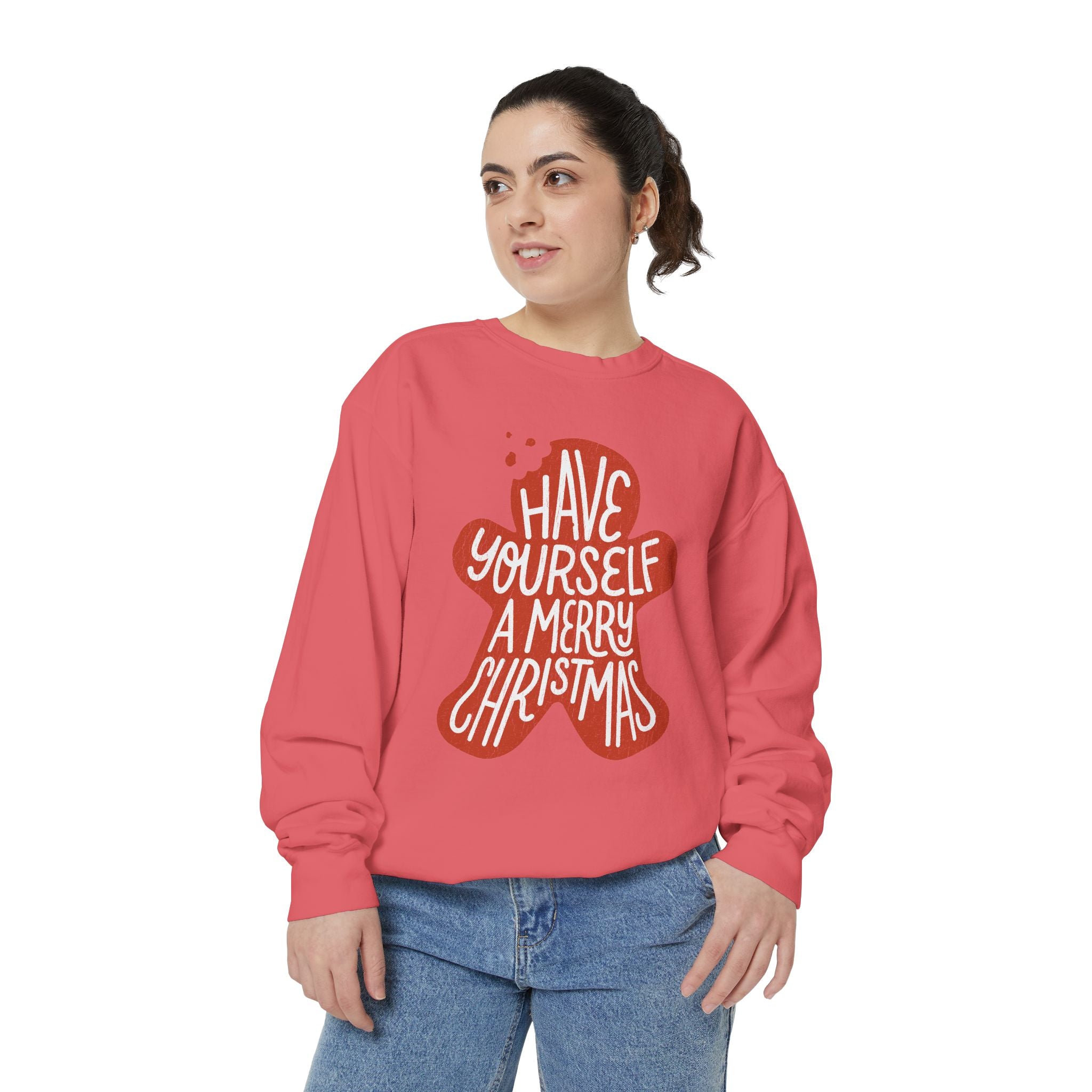 Have Yourself a Merry Christmas Sweatshirt, Gingerbread Cookie Crewneck, Cute Holiday Baking Pullover, Christmas Gift for Baker or Teacher