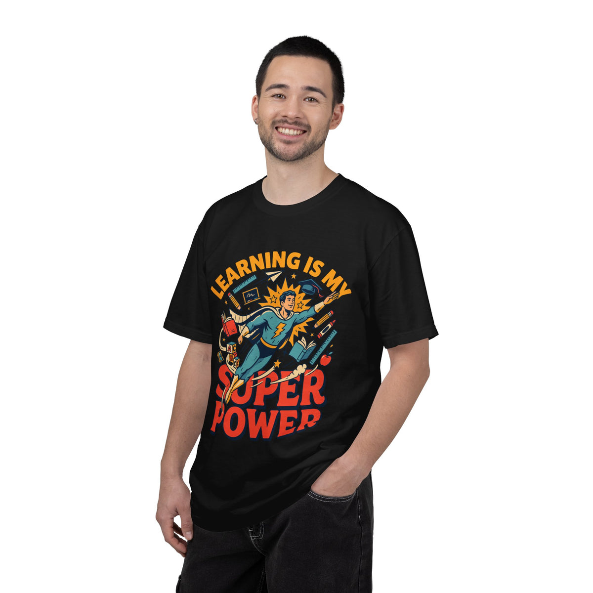 Teacher Superhero Comfort Colors Shirt, Learning Is My Super Power Tee, Teacher Appreciation Gift, Back To School Educator Shirt