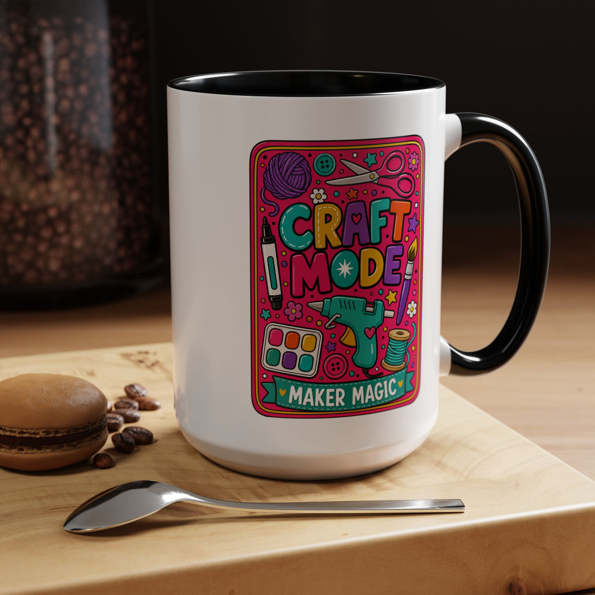 Craft Lover Coffee Mug, Craft Mode Maker Magic Mug, Gift for Crafters and DIY Enthusiasts, Creative Hobby Coffee Cup for Makers