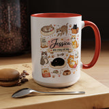 Personalized Cat Mom Mug, Custom Crazy Cat Lady Coffee Mug, Cat Lover Gift with Name, Cute Cat Mom Mug for Women