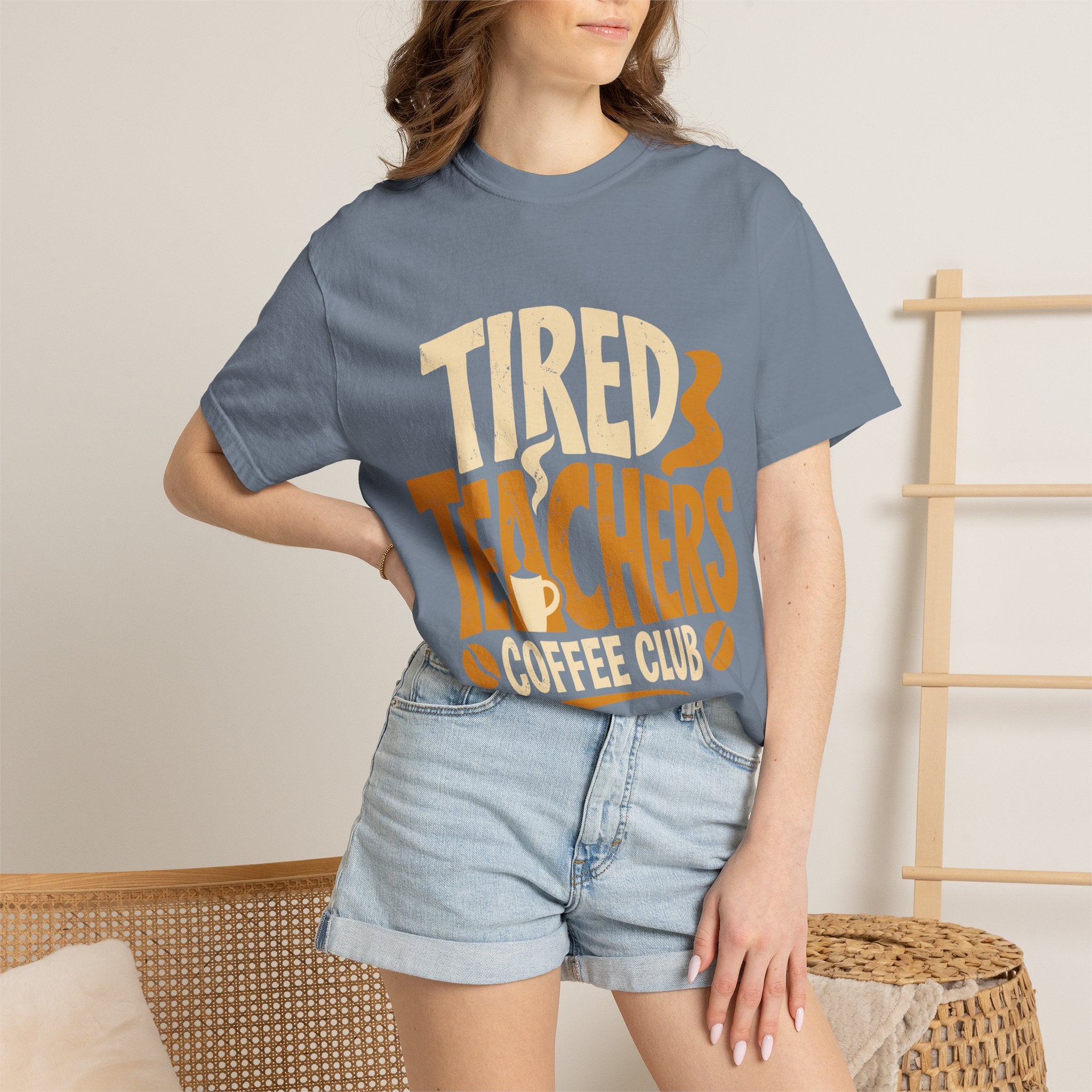 Teacher Coffee Shirt Comfort Colors Tee, Tired Teachers Coffee Club Graphic Shirt, Funny Teacher Appreciation Gift, Back To School Tee