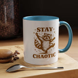 Stay Chaotic Raccoon Coffee Mug, Funny Trash Panda Mug, Chaotic Energy Gift, Cute Raccoon Coffee Cup, Meme Lover Present