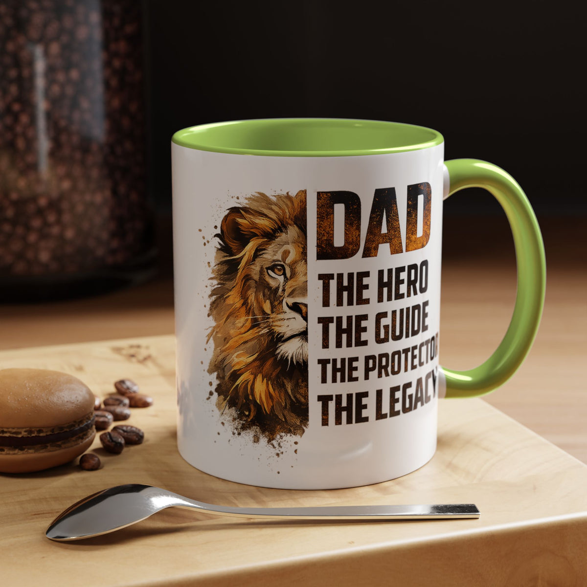 Dad Appreciation Coffee Mug, Dad The Hero The Guide The Protector Mug, Lion Dad Gift, Father's Day Coffee Cup, Gift for Dad