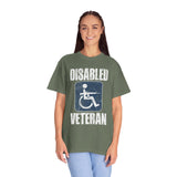 Disabled Veteran Shirt, Distressed Wheelchair and Rifle Graphic, Military Service Pride, Veterans Day Gift and Everyday Casual Wear