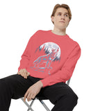 Howling Wolf Moon Sweatshirt, Mountain Forest Crewneck, Wildlife Lover Gift, Rustic Wilderness Graphic Cozy Outdoor Pullover Unisex Top