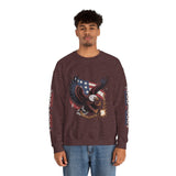Patriotic Eagle Freedom Sweatshirt, American Flag Crewneck, Broken Chain Military Style Pullover, Fourth of July Gift for Him or Her