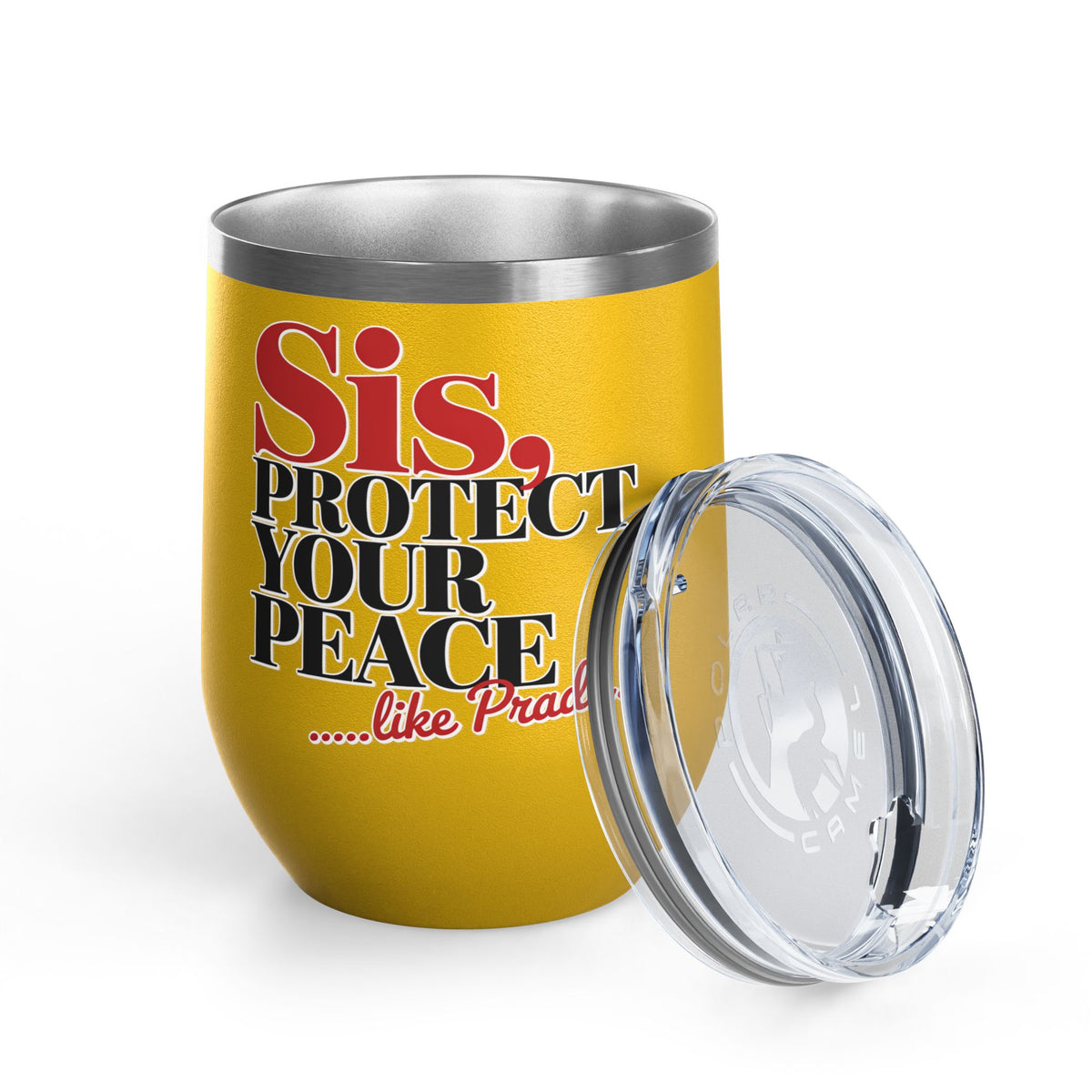 Funny Self Care Wine Tumbler, Sis Protect Your Peace Like Prada, Sassy Drink Tumbler for Her, Cute Girl Gift, Funny Bestie Gift, Tumbler
