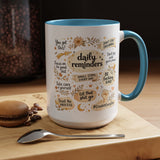 Daily Reminder Motivational Mug, Positive Affirmation Coffee Mug, Self Care Gift for Women, Inspirational Mental Health Mug