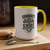Funny Granddad Gardening Mug, Misplaced Veggie Boss Coffee Cup, Gift for Grandpa Gardener, Fathers Day Birthday Present, Garden Humor