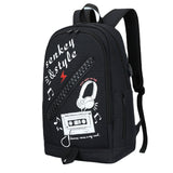 New school season backpack new large zipper Harajuku schoolbag Oxford cloth backpack