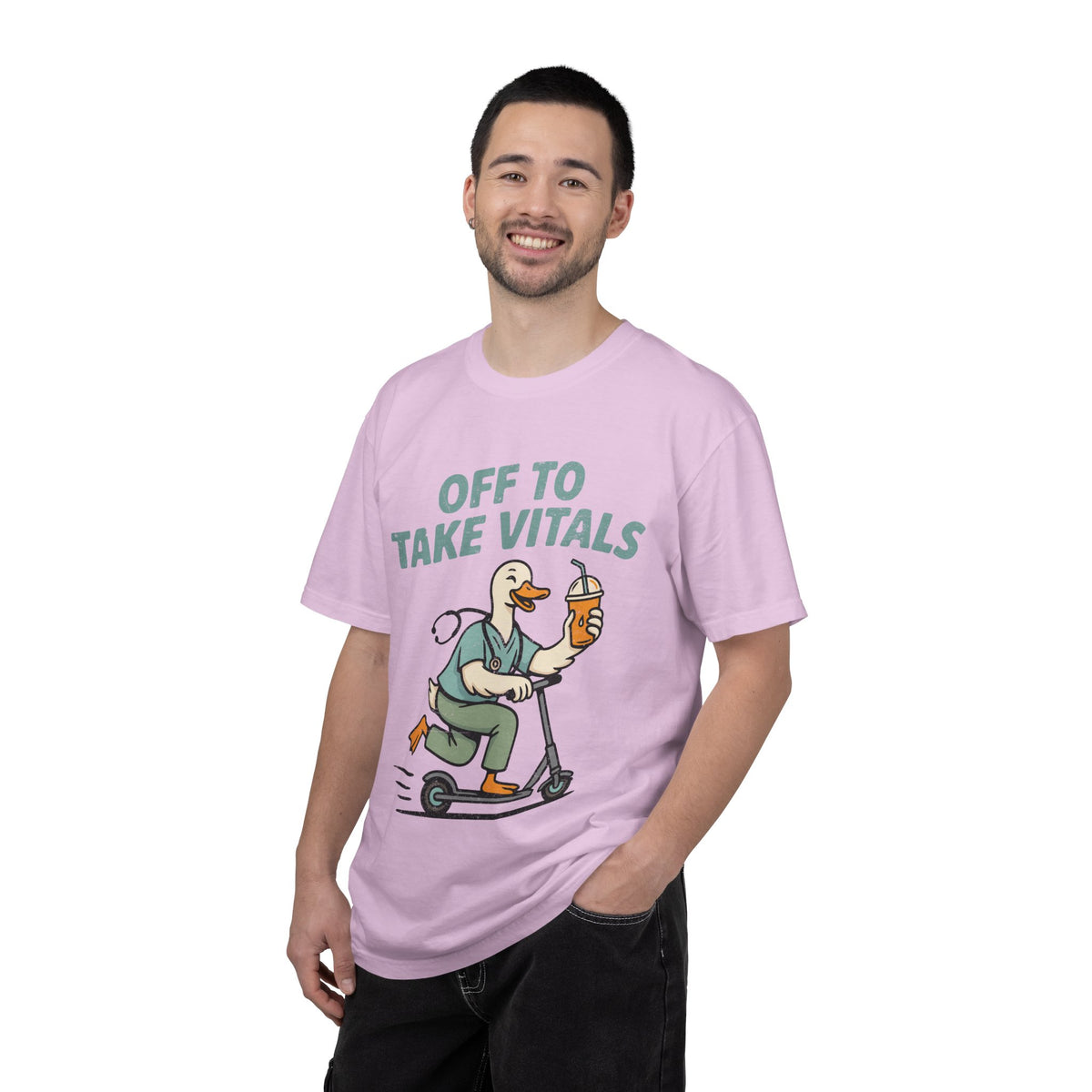 Funny Off To Take Vitals Comfort Colors Shirt, Duck Healthcare Worker Tee, Medical Humor Graphic T Shirt, Clinic Staff Gift
