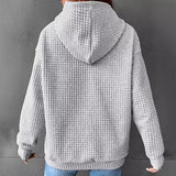 Waffle hooded long sleeved Halloween printed hoodie