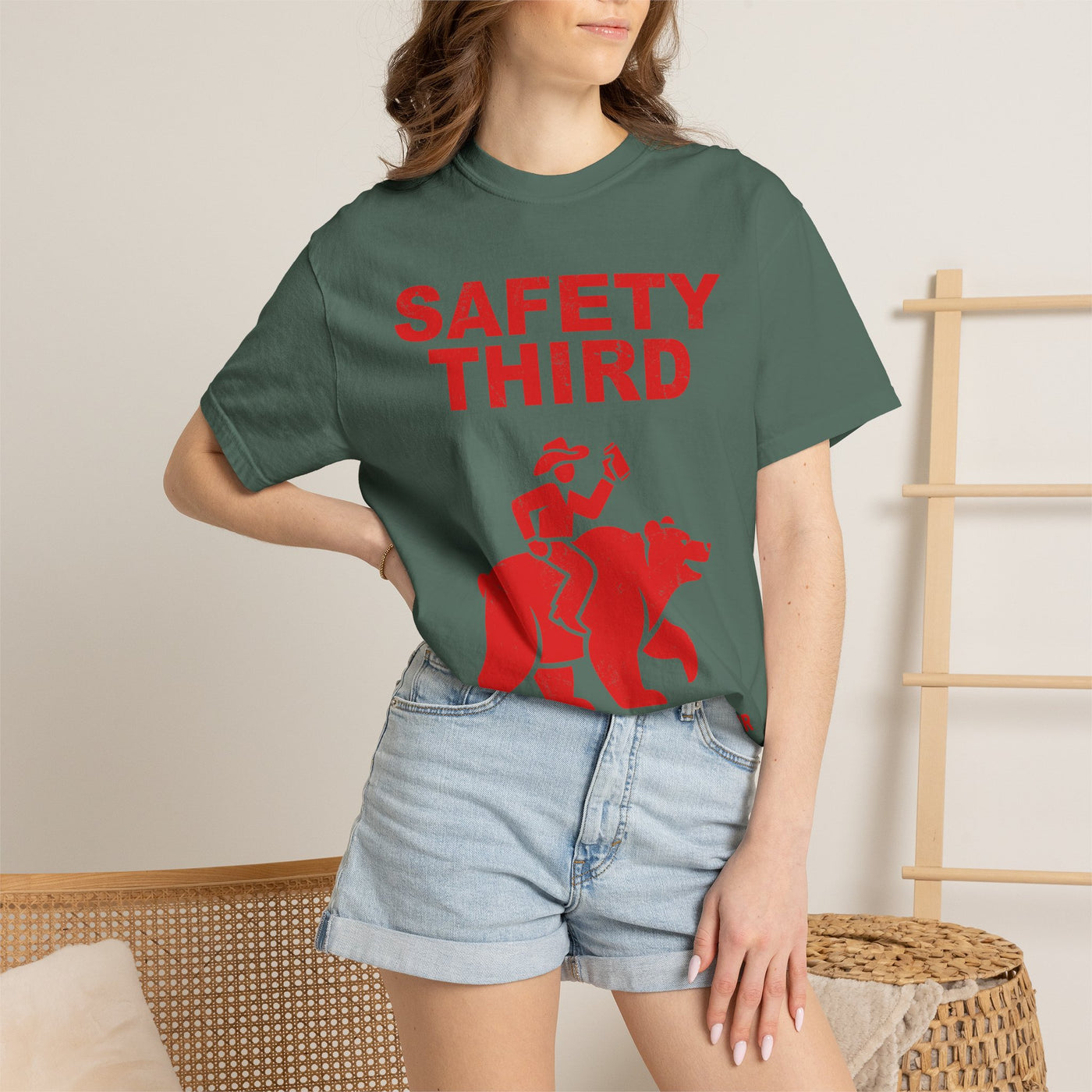 Comfort Colors Safety Third Shirt, Funny Blue Collar Worker Tee, Construction Humor Shirt, Tradesman Gift, Professional Amateur Graphic Tee