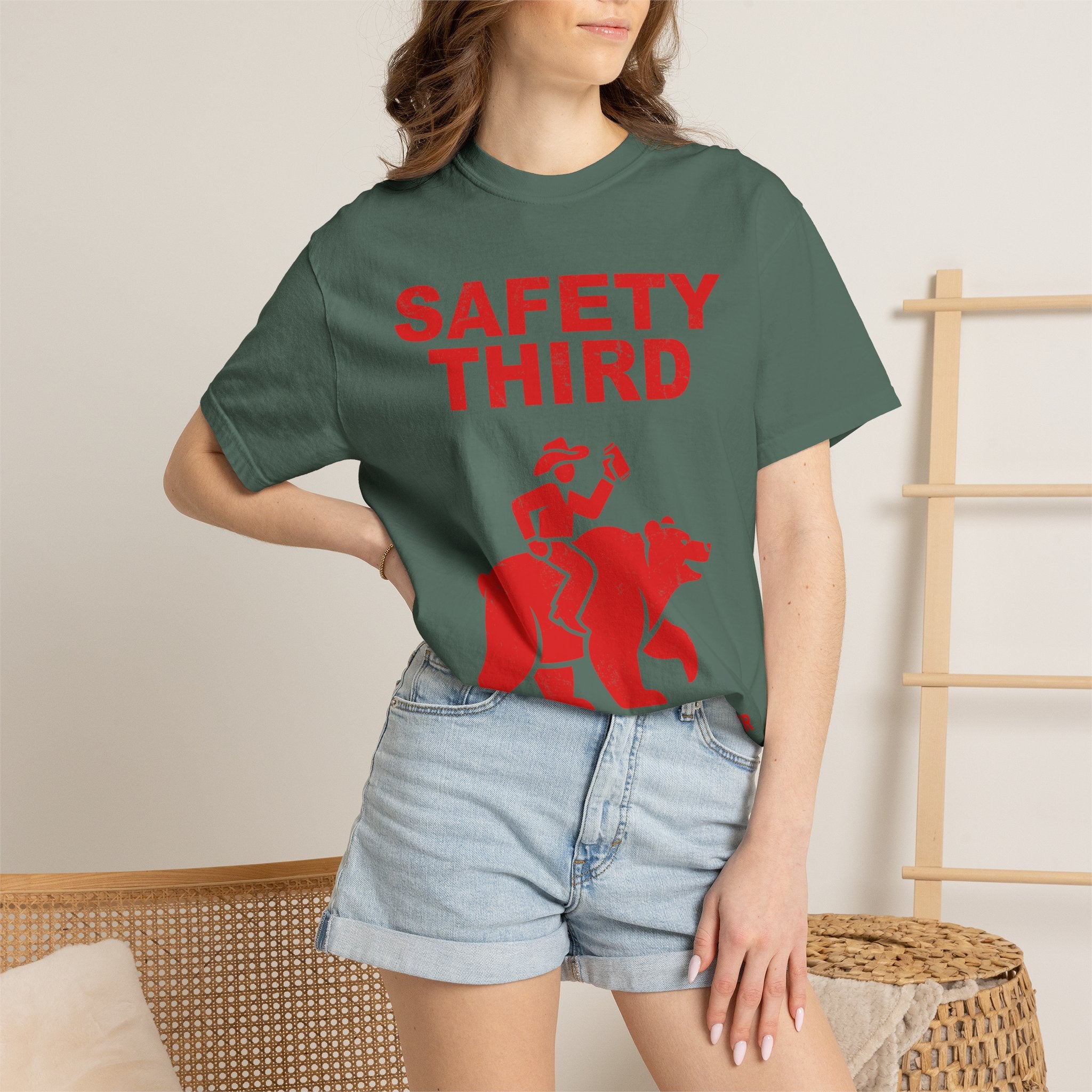 Comfort Colors Safety Third Shirt, Funny Blue Collar Worker Tee, Construction Humor Shirt, Tradesman Gift, Professional Amateur Graphic Tee
