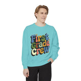 First Grade Crew Sweatshirt, Retro Teacher Team Crewneck, Elementary School Staff Gift, First Day Classroom Outfit, Grade One Team Pullover