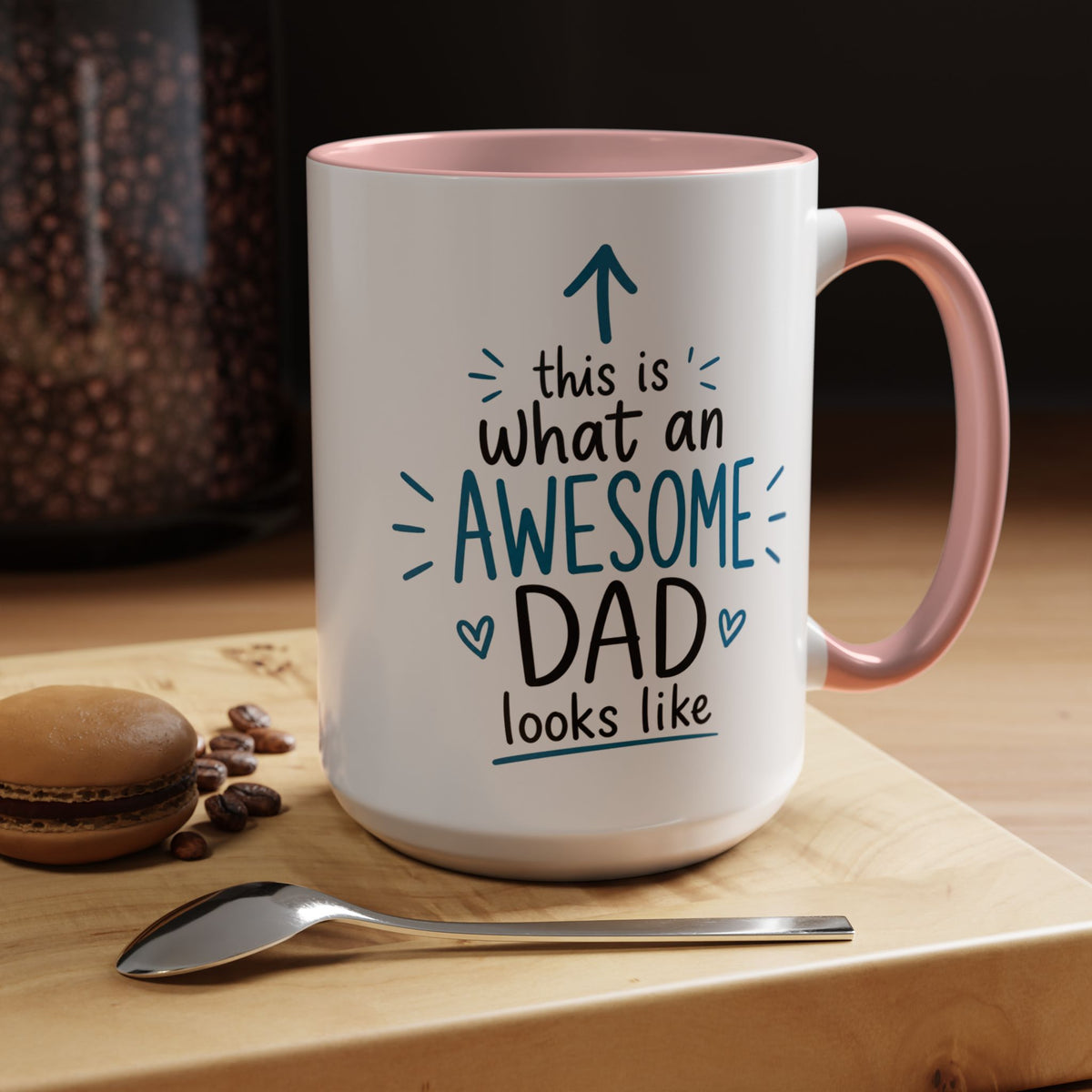 This Is What An Awesome Dad Looks Like Coffee Mug, Father's Day Gift from Daughter or Son, Funny Papa Birthday Ceramic Tea Cup