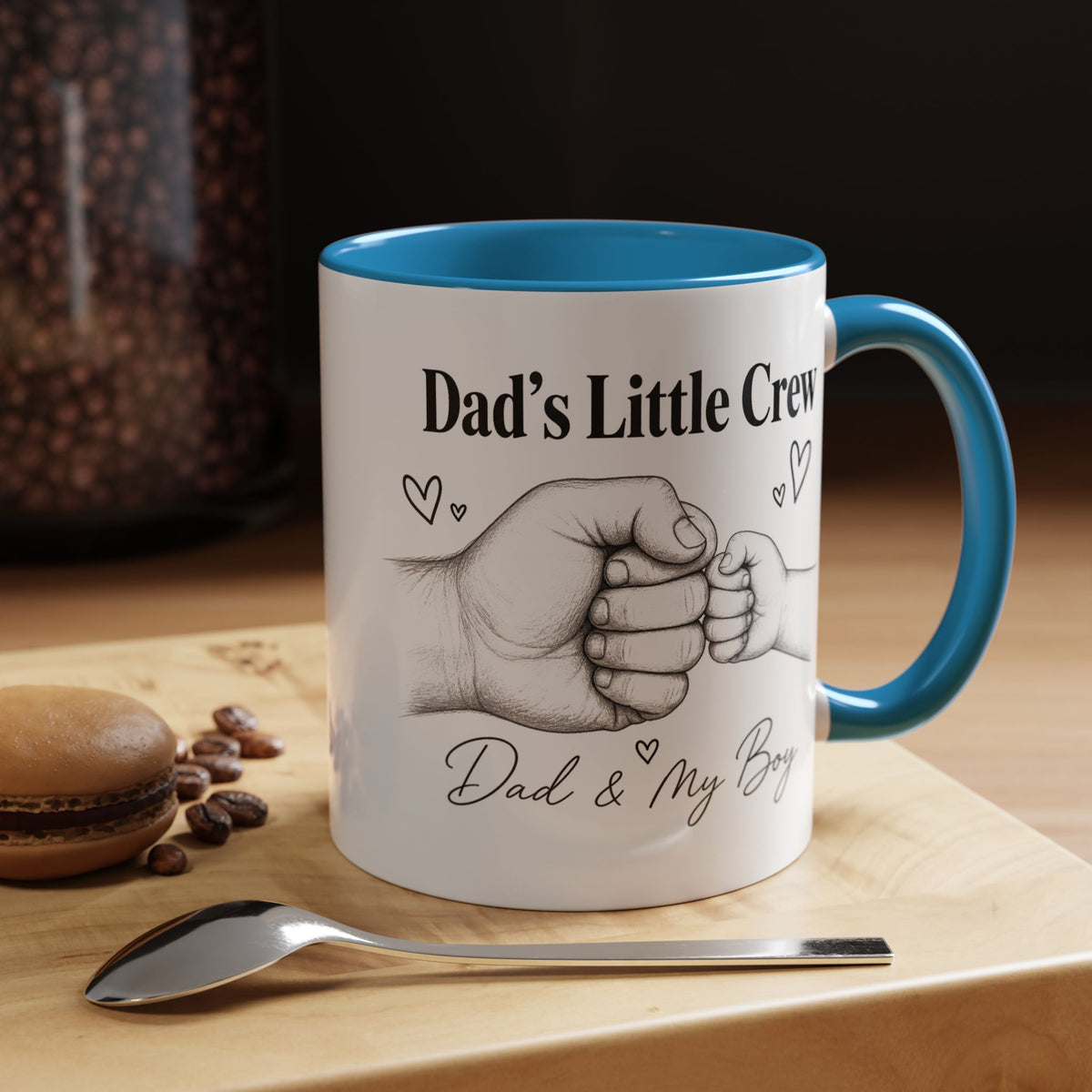 Personalized Dad and Son Coffee Mug, Dad's Little Crew Mug, Father Son Bond Gift, Father's Day Mug from Son, Custom Dad Gift
