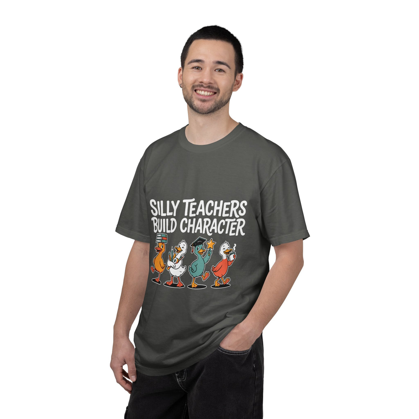 Funny Teacher Comfort Colors Shirt, Silly Teachers Build Character Tee, Teacher Appreciation Gift, Elementary School Teacher Shirt