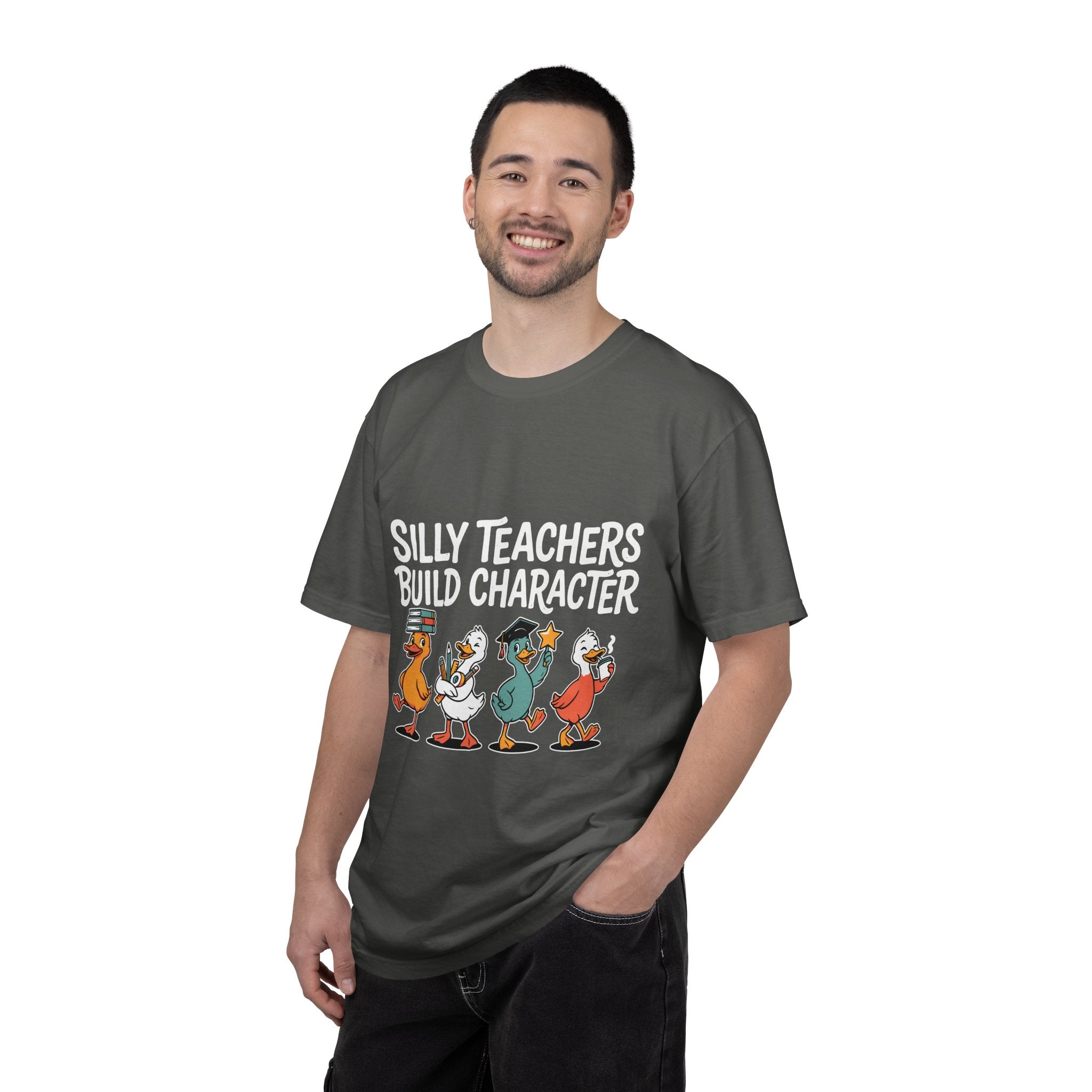 Funny Teacher Comfort Colors Shirt, Silly Teachers Build Character Tee, Teacher Appreciation Gift, Elementary School Teacher Shirt