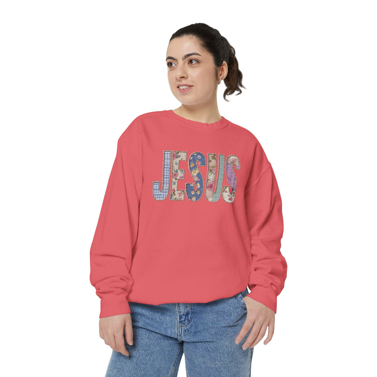 Jesus Floral Sweatshirt, Christian Flower Crewneck, Faith Based Jesus Sweatshirt, Religious Gift for Women, Christian Apparel