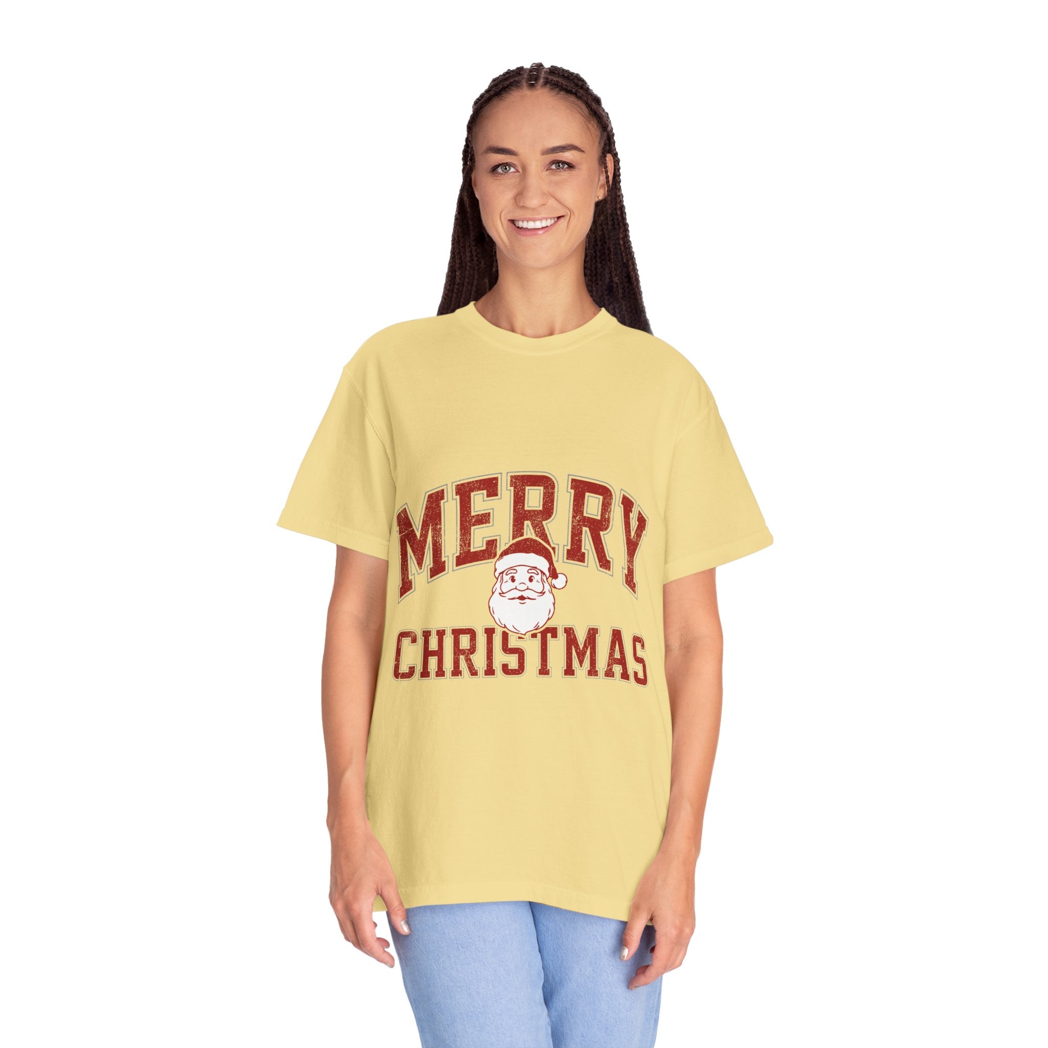 Merry Christmas Santa Shirt, Vintage Holiday T-Shirt, Festive Christmas Party Tee, Retro Santa Claus Gift for Family Photos, Men or Women