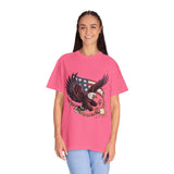 Patriotic Eagle Shirt, American Flag T Shirt, Bald Eagle Military Tee, Veteran Gift, USA Graphic Shirt, Fourth of July Patriotic Top