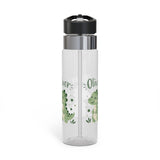 Dinosaur Personalized Water Bottle, Custom Name Drink Bottle, Adventure Gift, Kids School Bottle, Birthday Gift, Reusable Hydration Bottle