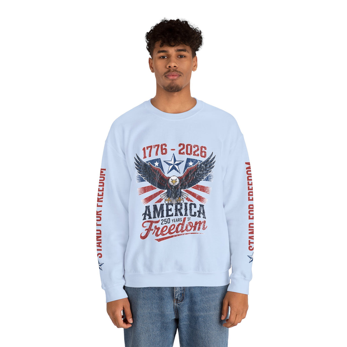 America 250 Sweatshirt 1776 2026, 250th Anniversary USA Pullover, Patriotic Eagle Top, American History Gift, July 4th Outfit