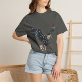 Patriotic Eagle Graphic Tee, Vintage USA Bird Shirt, Americana Freedom T Shirt, Fourth of July Eagle Shirt for Women