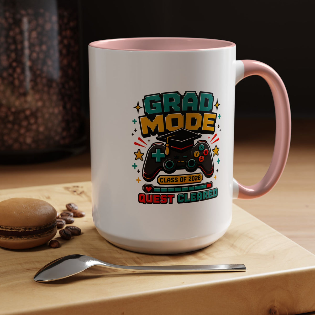 Class of 2026 Gamer Mug, Graduation Coffee Cup, Video Game Gift for Graduate, High School Senior Graduation Present, Grad Mode Quest Cleared