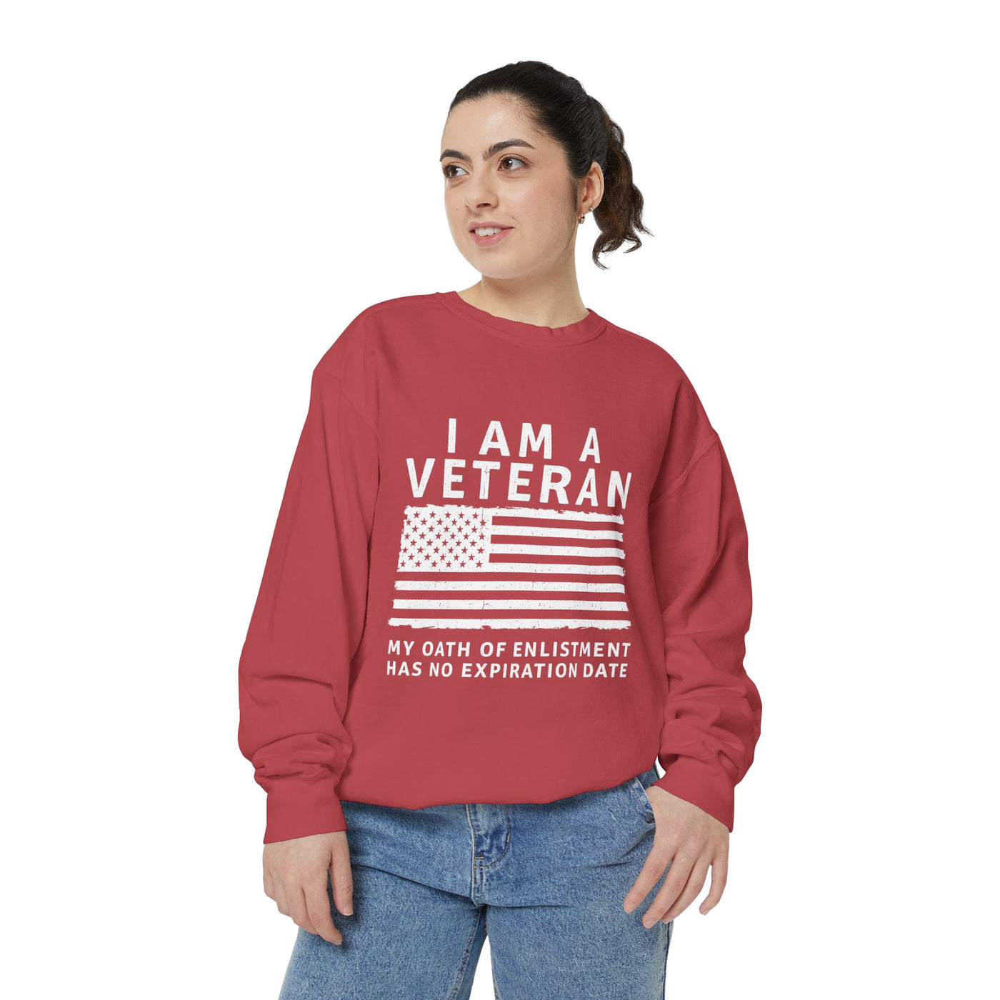 I Am a Veteran Sweatshirt, My Oath Has No Expiration Date Crewneck, Patriotic Military Gift, Veterans Day Pullover for Retired Soldier