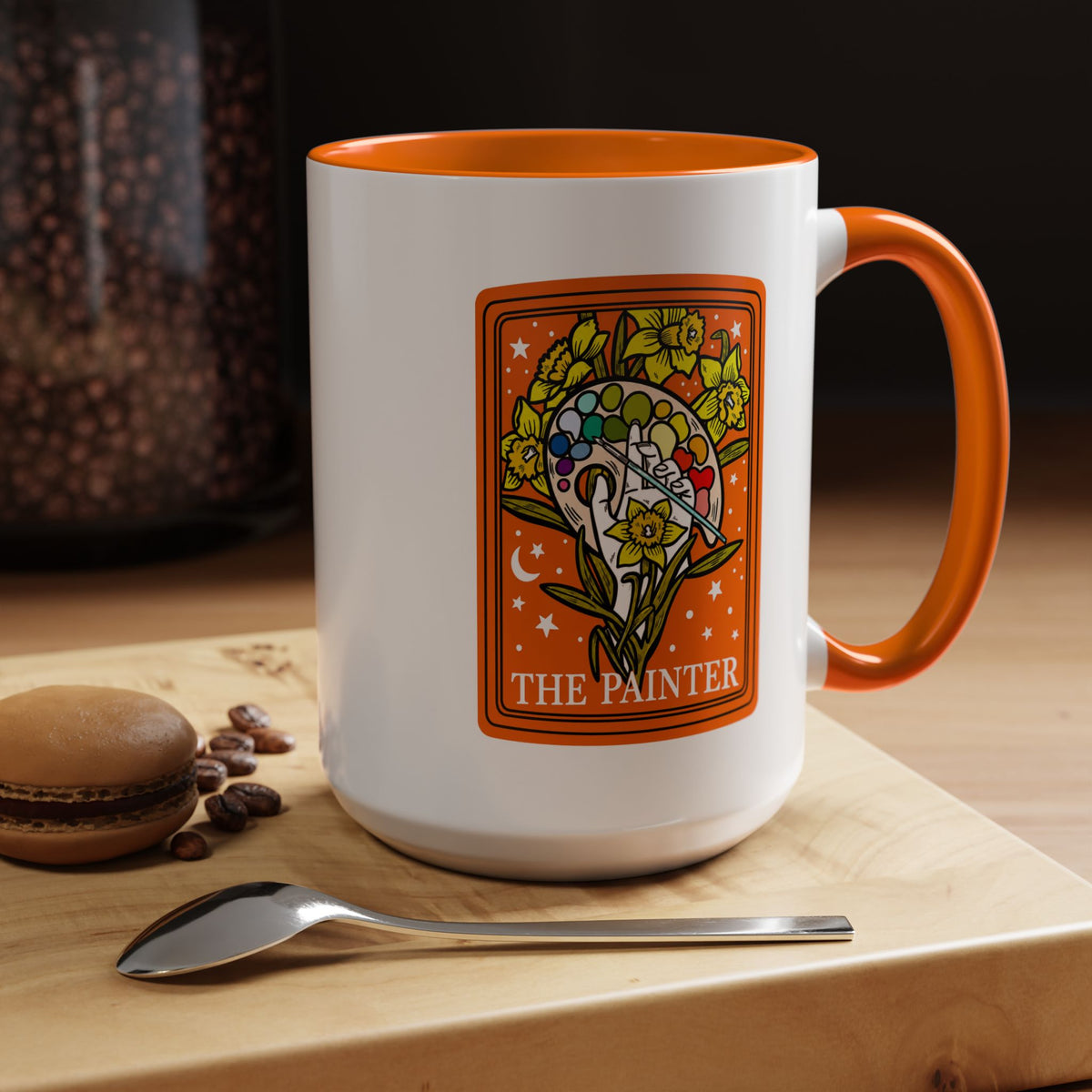Painter Tarot Card Mug, Artist Coffee Mug, Creative Artist Gift, The Painter Art Lover Cup, Unique Painting Gift for Women and Men