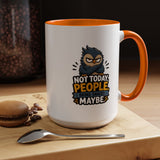 Not Today People Mug, Funny Owl Coffee Cup, Introvert Humor Gift for Coworker, Funny Snack Lover Present, Sarcastic Office Drinkware