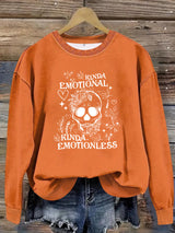 Printed pullover sweatshirt sweatshirt
