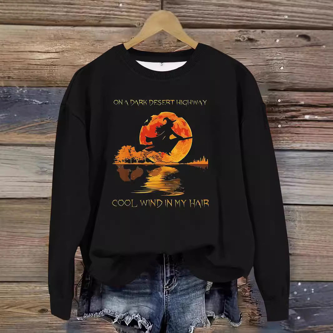 Printed pullover sweatshirt sweatshirt