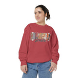 Halloween Season Sweatshirt, Leopard Plaid Pumpkin Letter Pullover, Cute Fall Gift for Women, Spooky October Outfit for Teachers and Moms