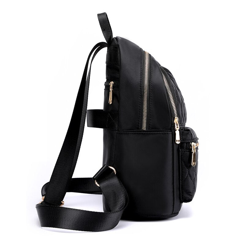 Fashion Diamond Lattice Women Backpack Durable Fabric Nylon Backpack Pretty Style Girls School Backpack Female Travel Backpack