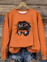 Printed pullover sweatshirt sweatshirt
