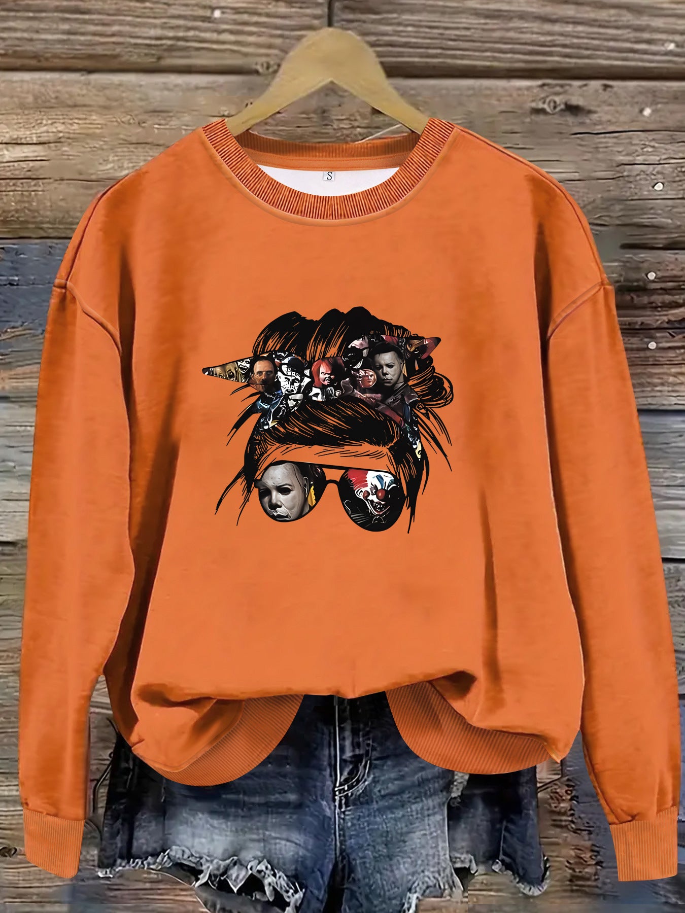 Printed pullover sweatshirt sweatshirt