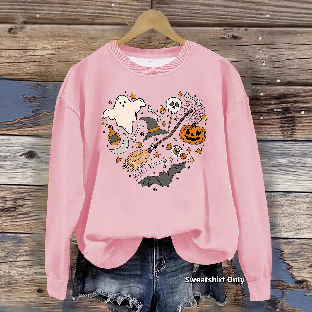 Hoodie Halloween Pumpkin Print