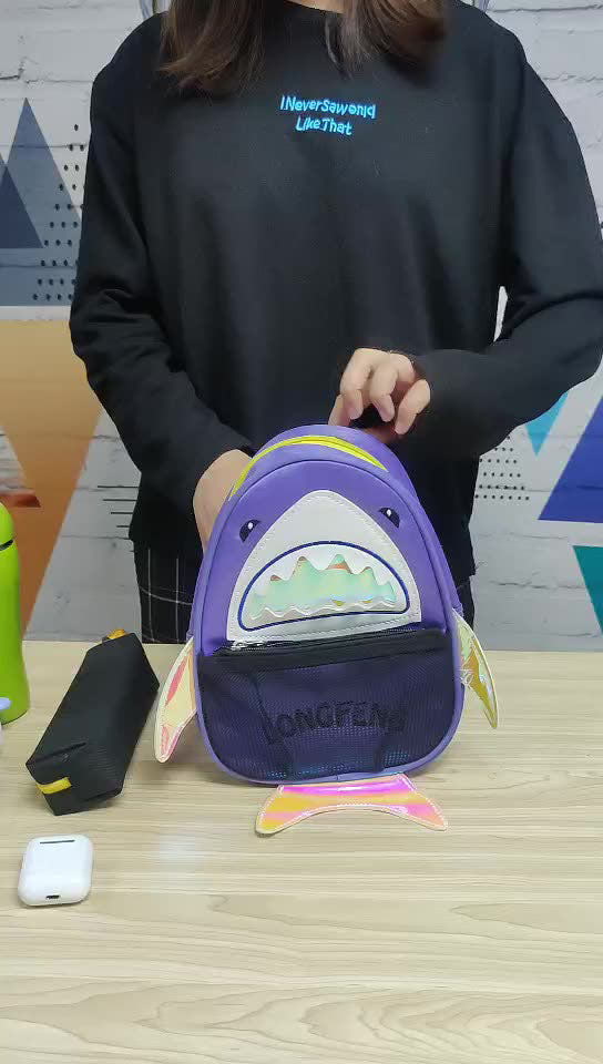Children's schoolbag cute shark primary school backpack kindergarten light backpack