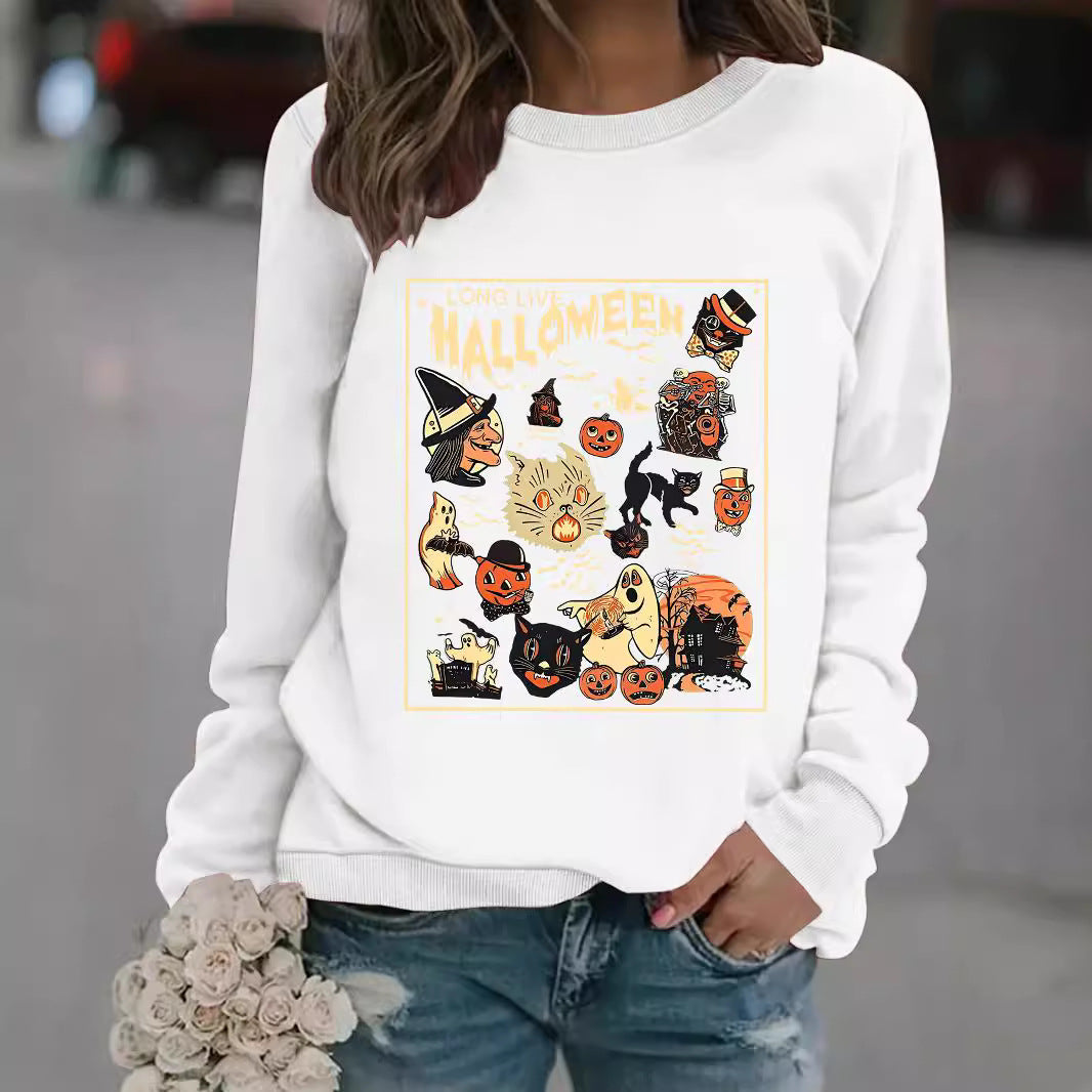 Printed pullover sweatshirt sweatshirt