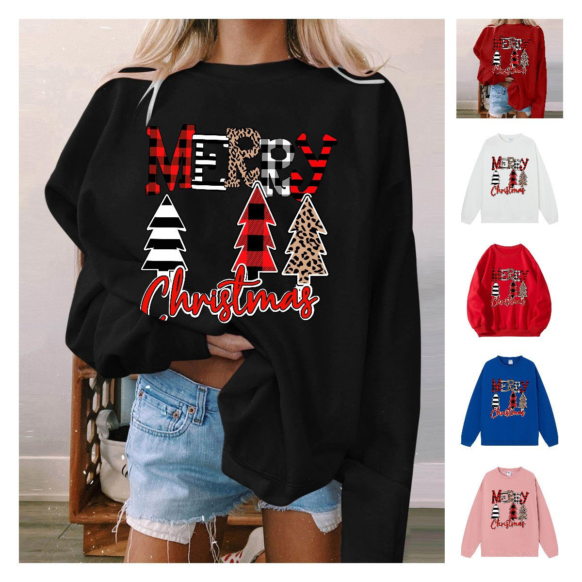 Christmas Tree Hoodie for Women Merry Christmas