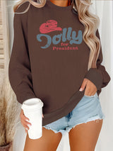Round neck fleece hoodie