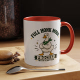 Funny Goose Coffee Mug, Full Honk Mode Duck Mug, Silly Bird Lover Gift, Goose Humor Cup for Coworkers, Animal Lover Coffee Mug