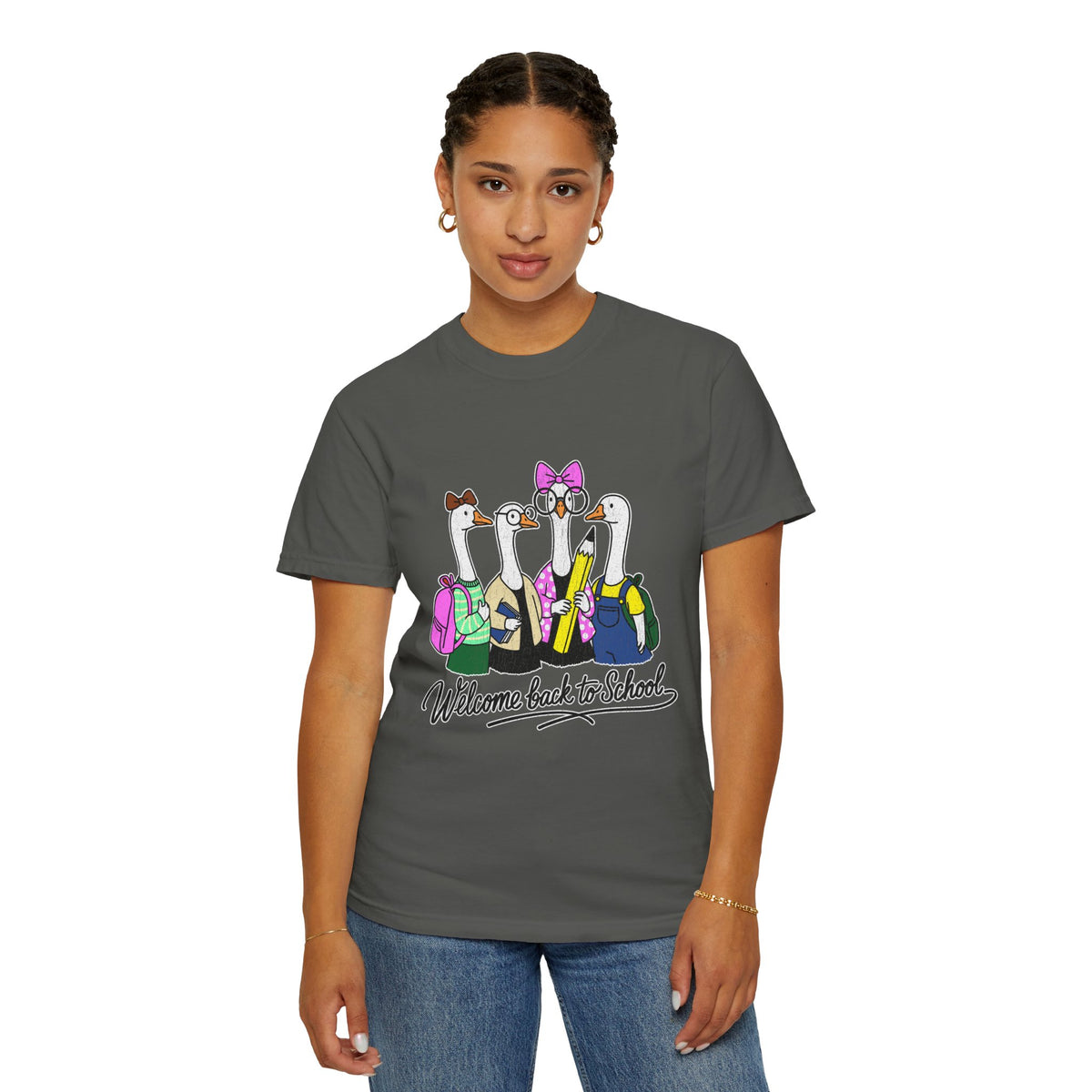 Welcome Back to School Goose T-Shirt, Funny Teacher Graphic Tee, Cute Student Shirt, First Day Classroom Outfit, Educator Gift Idea