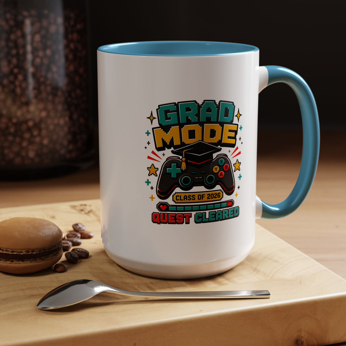 Class of 2026 Gamer Mug, Graduation Coffee Cup, Video Game Gift for Graduate, High School Senior Graduation Present, Grad Mode Quest Cleared