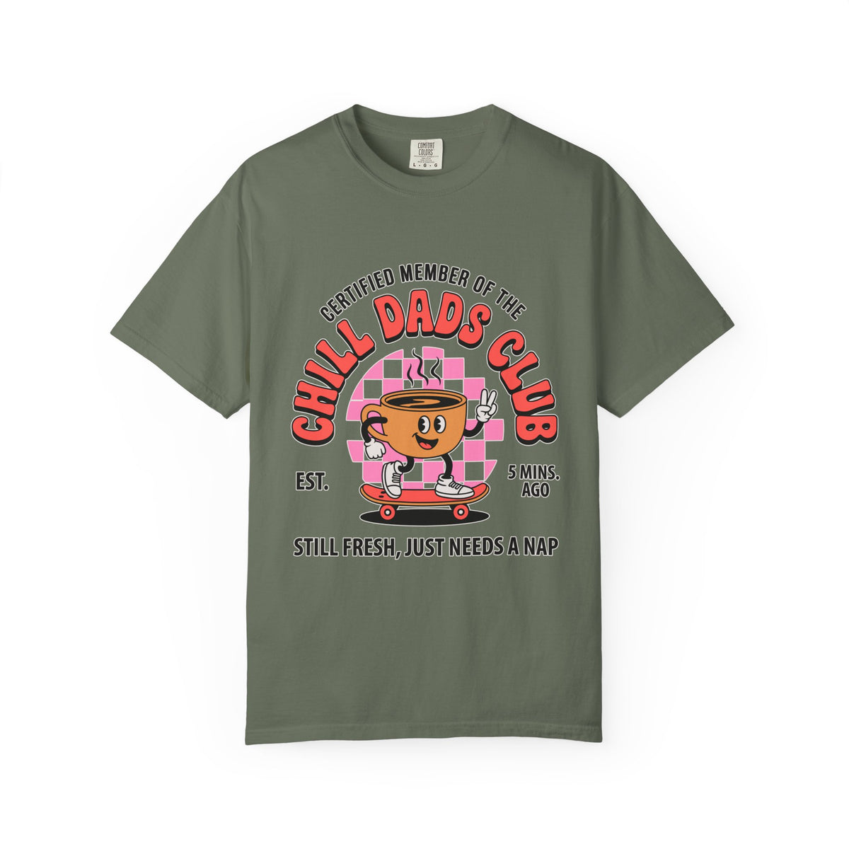 Chill Dads Club Shirt, Funny Dad Coffee T-Shirt, Tired Dad Graphic Tee, Cool Father Gift, New Dad Shirt, Coffee Lover Tee