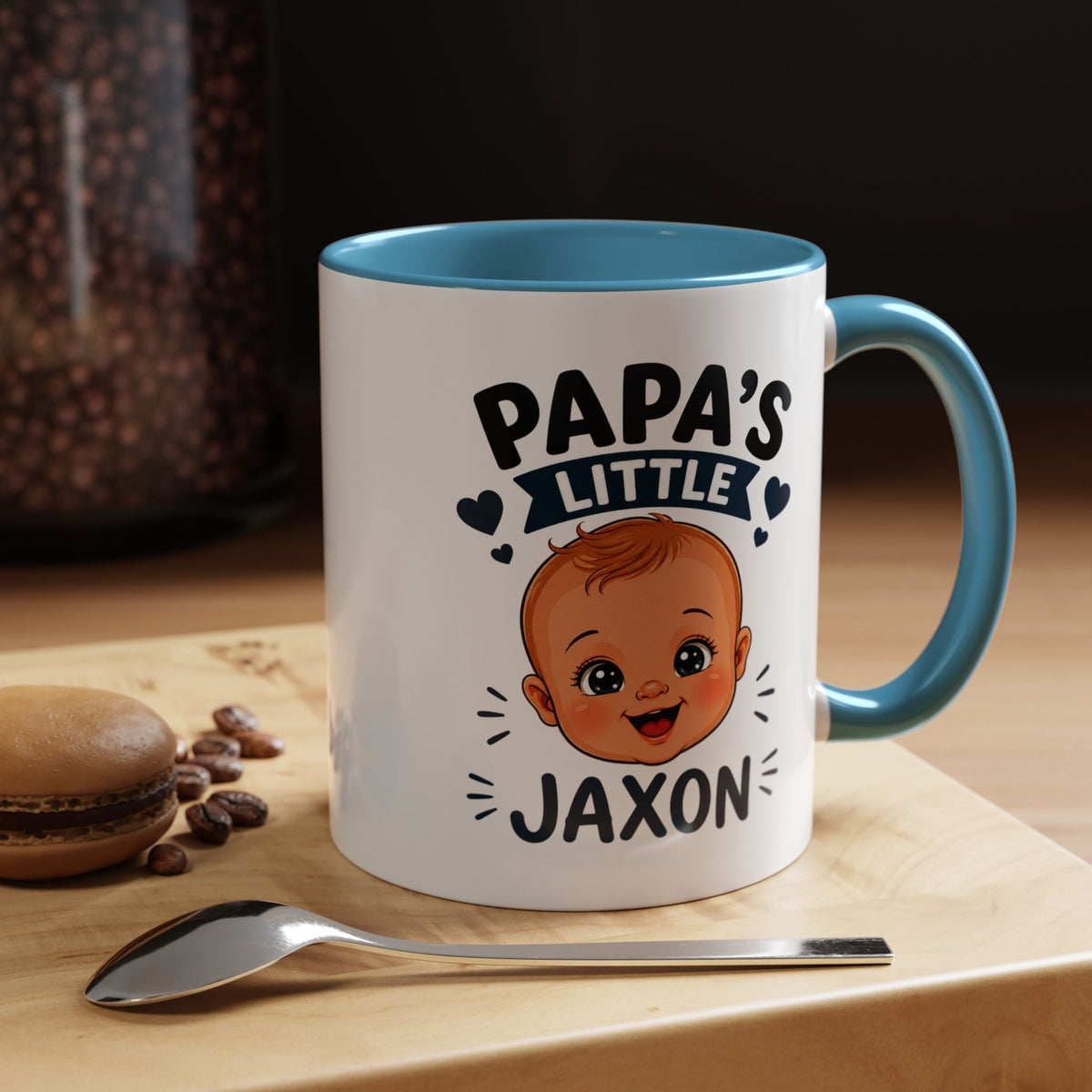 Personalized Papa's Little Boy Mug, Custom Baby Name Mug for Dad, New Father Gift, Papa Coffee Mug, Father's Day Gift from Son